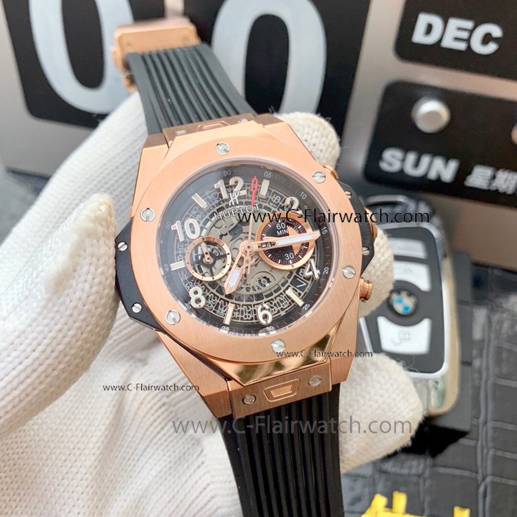 2019 Replica Hublot Big Bang King Unico Rose Gold Watch 45mm
